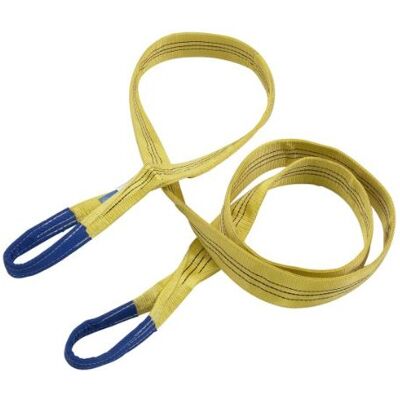 Braun 30022HB Sangle de récupération avec boucles renforcées Jaune Charge 3000 kg Longueur 2 m Braun 30022HB Sangle de récupération avec boucles renforcées Jaune Charge 3000 kg Longueur 2 m