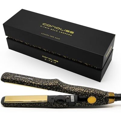 Corioliss C Trip Mini Lisseurs pour femmes Fer à boucler et à lisser en titane pour cheveux fins Fer professionnel avec contrôle de la température (Leopard Gold) Corioliss C Trip Mini Lisseurs pour femmes Fer à boucler et à lisser en titane pour cheveux fins Fer professionnel avec contrôle de la température (Leopard Gold)