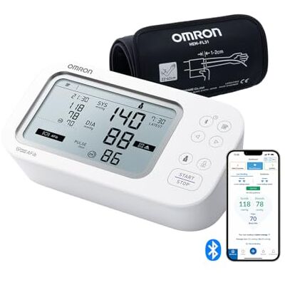 Omron X7 Smart AFib Tensiomètre bras connecté, Tensiomètre bras connecté Appareil tension artérielle bras Validé cliniquement – Utilisable lors de la grossesse ou en cas de diabète Omron X7 Smart AFib Tensiomètre bras connecté, Tensiomètre bras connecté Appareil tension artérielle bras Validé cliniquement – Utilisable lors de la grossesse ou en cas de diabète