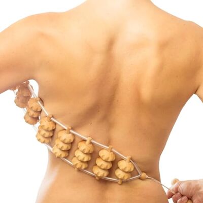 tuuli Accessoires Masseur de dos avec rouleaux et corde, rouleau multifonction pour le dos et le cou, soulage les tensions musculaires et soutient la santé de la peau, rouleau musculaire de 120 cm tuuli Accessoires Masseur de dos avec rouleaux et corde, rouleau multifonction pour le dos et le cou, soulage les tensions musculaires et soutient la santé de la peau, rouleau musculaire de 120 cm