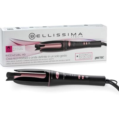 BELLISSIMA Ricci & Curl HD, Fer à Friser Automatique Rotatif, Technologie de Rotation Automatique, Créateur de Boucles et Ondulations, Noir et Rose BELLISSIMA Ricci & Curl HD, Fer à Friser Automatique Rotatif, Technologie de Rotation Automatique, Créateur de Boucles et Ondulations, Noir et Rose