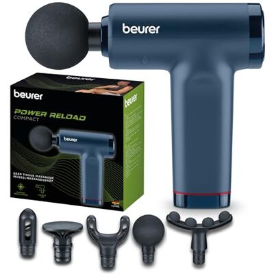 Beurer PowerReload Pistolet de massage, massage des points de déclenchement pour régénération, puissant avec 5 embouts, 5 niveaux d’intensité Beurer PowerReload Pistolet de massage, massage des points de déclenchement pour régénération, puissant avec 5 embouts, 5 niveaux d’intensité