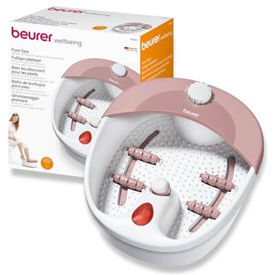 Beurer FB 20 bain de pieds, massage relaxant par bulles et vibrations avec 3 niveaux de fonction, champ de lumière infrarouge bienfaisant, embouts pédicure, protection contre les éclaboussures Beurer FB 20 bain de pieds, massage relaxant par bulles et vibrations avec 3 niveaux de fonction, champ de lumière infrarouge bienfaisant, embouts pédicure, protection contre les éclaboussures
