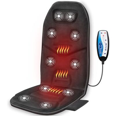 COMFIER Coussin de Siège de Massage avec Chaleur 10 Moteurs de Vibration, Masseur de Dos avec Fonction de Chauffage pour la Chaise, Cadeau Homme/Femme/Maman/Papa/Noël Masseur de dos avec 5 modes et 3 niveaux d'intensité, tapis de massage pour chaises, c COMFIER Coussin de Siège de Massage avec Chaleur 10 Moteurs de Vibration, Masseur de Dos avec Fonction de Chauffage pour la Chaise, Cadeau Homme/Femme/Maman/Papa/Noël Masseur de dos avec 5 modes et 3 niveaux d'intensité, tapis de massage pour chaises, c