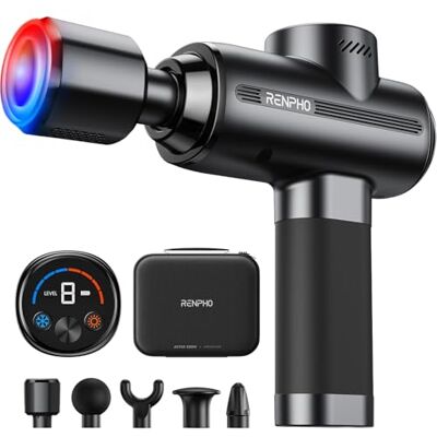 RENPHO Pistolet de massage pour tissus profonds avec étui de transport RENPHO Pistolet de massage pour tissus profonds avec étui de transport