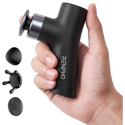 RENPHO Mini Pistolet de Massage 3200 tr/min, Compact et Puissant Ultra-léger et Ultra-silencieux Mini Pistolet Massage idéal pour les voyages, le travail et un usage quotidien RENPHO Mini Pistolet de Massage 3200 tr/min, Compact et Puissant Ultra-léger et Ultra-silencieux Mini Pistolet Massage idéal pour les voyages, le travail et un usage quotidien