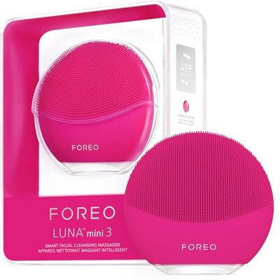 FOREO LUNA mini 3 Brosse nettoyante visage Accessoires voyage Appareil de massage Silicone ultra-hygiénique Brosse facile d'utilisation Brosse électrique Connecté à l'app Fuchsia FOREO LUNA mini 3 Brosse nettoyante visage Accessoires voyage Appareil de massage Silicone ultra-hygiénique Brosse facile d'utilisation Brosse électrique Connecté à l'app Fuchsia