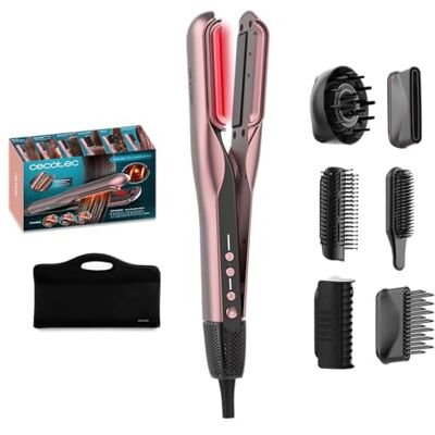 Cecotec Lisseur avec Air et Plaques Vibrantes AirLisse 6in1 iTwerk Black. 1000W, 112000rpm, Double Plaque Chauffante, Technologie Infrarouge, 3 Modes, Plasma, Inclut 6 Accessoires Cecotec Lisseur avec Air et Plaques Vibrantes AirLisse 6in1 iTwerk Black. 1000W, 112000rpm, Double Plaque Chauffante, Technologie Infrarouge, 3 Modes, Plasma, Inclut 6 Accessoires