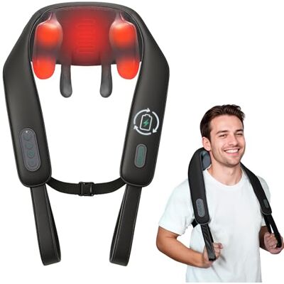 Snailax Appareil de massage électrique sans fil 4D amélioré avec chaleur, masseur de cou Shiatsu avec Knet, appareil de massage pour cou, épaules, dos, jambes, cadeaux pour hommes et femmes Snailax Appareil de massage électrique sans fil 4D amélioré avec chaleur, masseur de cou Shiatsu avec Knet, appareil de massage pour cou, épaules, dos, jambes, cadeaux pour hommes et femmes