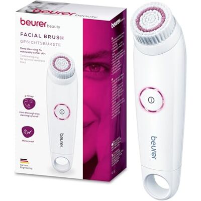 Beurer FC 45 Brosse nettoyante électrique pour le visage, nettoyage en profondeur pour une peau visiblement douce et éclatante, rotation à 2 niveaux, tous types de peau, étanche, blanc Beurer FC 45 Brosse nettoyante électrique pour le visage, nettoyage en profondeur pour une peau visiblement douce et éclatante, rotation à 2 niveaux, tous types de peau, étanche, blanc