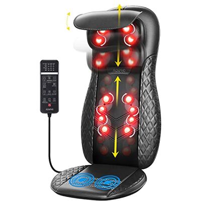 RENPHO Siège Massant, Coussin de Massage du Dos et Cou Avec Chauffage, Chaise Shiatsu pour Tout le Dos RENPHO Siège Massant, Coussin de Massage du Dos et Cou Avec Chauffage, Chaise Shiatsu pour Tout le Dos