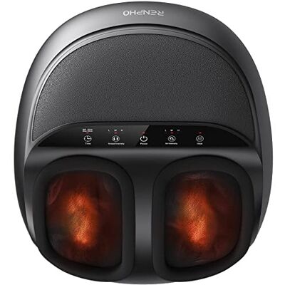 RENPHO Massage Pieds Appareil de Massage Pieds Masseur Pieds Shiatsu, Chauffant Infrarouge, Compression d'Air pour Relaxation des Pieds à la Maison ou Bureau 3 Niveaux de Pétrissage, Roulement et Compression d'air, Cadeau pour Femmes et Hommes, Version RENPHO Massage Pieds Appareil de Massage Pieds Masseur Pieds Shiatsu, Chauffant Infrarouge, Compression d'Air pour Relaxation des Pieds à la Maison ou Bureau 3 Niveaux de Pétrissage, Roulement et Compression d'air, Cadeau pour Femmes et Hommes, Version