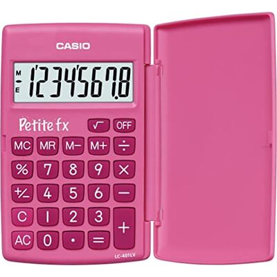 Casio LC-401LV-PK Calculatrice de base, rose Einfacher Schulrechner mit gut lesbarem Display und den Grundrechenarten. Idéal pour Grundschule und Alltag. Casio LC-401LV-PK Calculatrice de base, rose Einfacher Schulrechner mit gut lesbarem Display und den Grundrechenarten. Idéal pour Grundschule und Alltag.