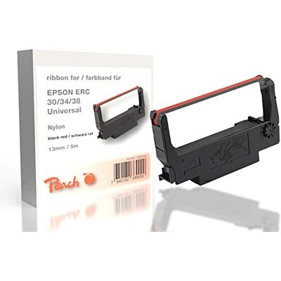 Peach ERC 30/34/38, noir/rouge, 13 mm/5 m, ruban compatible Epson Peach ERC 30/34/38, noir/rouge, 13 mm/5 m, ruban compatible Epson