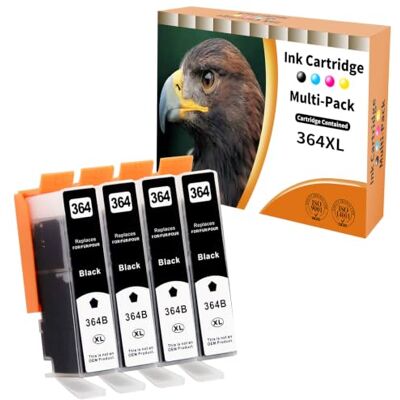 Starlet24 364XL Cartouche d'encre compatible pour HP 364XL pour HP Photosmart 5510 5514 5515 5520 5522 5524 6510 6520 6525 7510 7520 DESKJET 3070A 3520 352222 OFFICEJ ET 4620 4622(Lot de 4) Starlet24 364XL Cartouche d'encre compatible pour HP 364XL pour HP Photosmart 5510 5514 5515 5520 5522 5524 6510 6520 6525 7510 7520 DESKJET 3070A 3520 352222 OFFICEJ ET 4620 4622(Lot de 4)