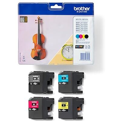 Brother LC127XL LC125XL Lot de 4 cartouches d'encre d'origine DCP J4110 J4110W J4110DW MFC J4410DW MFC J4510DW MFC J4610DW MFC J4710DW Brother LC127XL LC125XL Lot de 4 cartouches d'encre d'origine DCP J4110 J4110W J4110DW MFC J4410DW MFC J4510DW MFC J4610DW MFC J4710DW