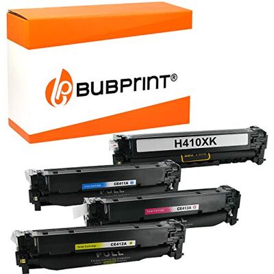 Bubprint Lot de 4 toners compatibles avec HP 305X CE410X Multipack Bubprint Lot de 4 toners compatibles avec HP 305X CE410X Multipack
