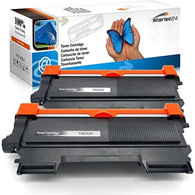 Starlet24 2x Toner Compatibles avec Brother TN2220 TN-2220 pour DCP-7055 DCP-7060D MFC-7360N MFC-7460DN 7860DW HL-2130 HL-2240 HL-2240D HL-2250DN HL-2270DW FAX-2840 FAX-2240 Starlet24 2x Toner Compatibles avec Brother TN2220 TN-2220 pour DCP-7055 DCP-7060D MFC-7360N MFC-7460DN 7860DW HL-2130 HL-2240 HL-2240D HL-2250DN HL-2270DW FAX-2840 FAX-2240