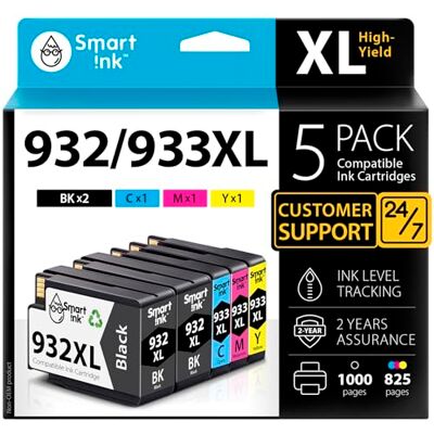 Smart Ink Compatible Remplacement des Cartouches d'encre pour HP 932 XL 933 XL 932XL 933XL High Yield Encre Cartouche Haute Сapacité pour HP Officejet 6600 6100 6700 7110 7610 7612 Imprimante Smart Ink Compatible Remplacement des Cartouches d'encre pour HP 932 XL 933 XL 932XL 933XL High Yield Encre Cartouche Haute Сapacité pour HP Officejet 6600 6100 6700 7110 7610 7612 Imprimante