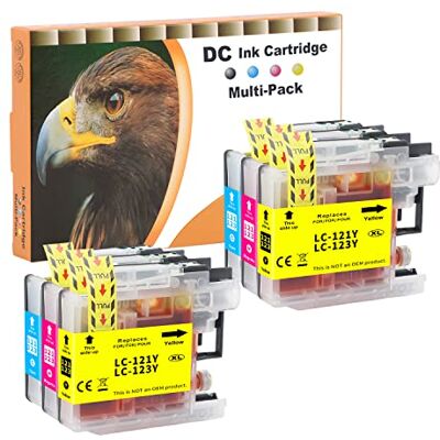 D&C Cartouche d'encre Compatible pour Brother LC-123 LC123 XL pour Brother DCP-J132W DCP-J150 Series DCP-J152W DCP-J152WR DCP-J172W DCP-J4110DW DCP-J4110W DCP-J552DW DCP-J752DW MFC-J6920DW (6-Pack) D&C Cartouche d'encre Compatible pour Brother LC-123 LC123 XL pour Brother DCP-J132W DCP-J150 Series DCP-J152W DCP-J152WR DCP-J172W DCP-J4110DW DCP-J4110W DCP-J552DW DCP-J752DW MFC-J6920DW (6-Pack)