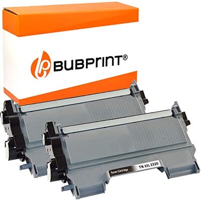 Bubprint 2 Cartouche de Toner Compatible pour Brother TN-2220 TN-2010 MFC-7360N DCP-7055 HL-2130 DCP-7065DN Fax 2840 HL-2270DW MFC-7460DN MFC-7860DW TN2220 Noir Bubprint 2 Cartouche de Toner Compatible pour Brother TN-2220 TN-2010 MFC-7360N DCP-7055 HL-2130 DCP-7065DN Fax 2840 HL-2270DW MFC-7460DN MFC-7860DW TN2220 Noir