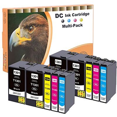 D&C 10x cartouches d'encre compatibles pour 13XL T13XL pour Epson WF7015 7525 3010 3540 SX420W BX320FW SX620FW BX/SX525WD BX625FWD BX305FW B42WD BX925FWD BX635FWD BX5FWD 35WD SX435/440W BX630FW SX235W D&C 10x cartouches d'encre compatibles pour 13XL T13XL pour Epson WF7015 7525 3010 3540 SX420W BX320FW SX620FW BX/SX525WD BX625FWD BX305FW B42WD BX925FWD BX635FWD BX5FWD 35WD SX435/440W BX630FW SX235W