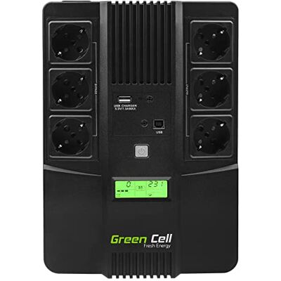 Green Cell Onduleur 800 VA 480 W Line Interactive AVR Secours 230 V Green Cell Onduleur 800 VA 480 W Line Interactive AVR Secours 230 V