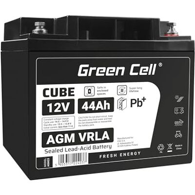 Green Cell Pro Rechargeable Batterie AGM 12V 44Ah accumulateur au Gel Plomb Cycles sans Entretien VRLA Battery étanche Résistantes, Jouets, Installations d'alarme, Véhicules pour Enfants Green Cell Pro Rechargeable Batterie AGM 12V 44Ah accumulateur au Gel Plomb Cycles sans Entretien VRLA Battery étanche Résistantes, Jouets, Installations d'alarme, Véhicules pour Enfants
