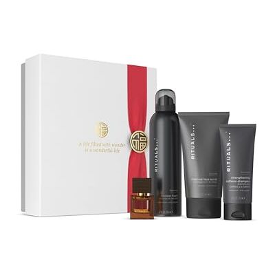 Rituals Coffret cadeau Homme Medium Coffret cadeau pour homme avec produits de soins corporels au bambou, à la menthe et au bois de cèdre Propriétés revigorantes Rituals Coffret cadeau Homme Medium Coffret cadeau pour homme avec produits de soins corporels au bambou, à la menthe et au bois de cèdre Propriétés revigorantes