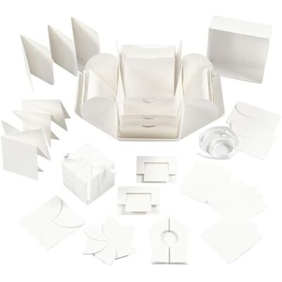 Creativ 25379 Boîte à explosion Blanc cassé 7 x 7 x 7,5 cm + 12 x 12 x 12 cm Creativ 25379 Boîte à explosion Blanc cassé 7 x 7 x 7,5 cm + 12 x 12 x 12 cm