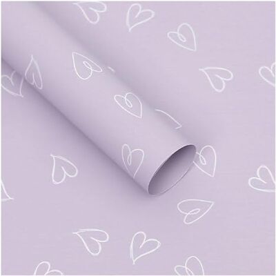 EWUHYFP 20 feuilles 58 x 58 cm Love Print Flower Wrapping Paper Waterproof Wedding Birthday Party Bouquet Packaging Valentine's Day Decor(Purple) EWUHYFP 20 feuilles 58 x 58 cm Love Print Flower Wrapping Paper Waterproof Wedding Birthday Party Bouquet Packaging Valentine's Day Decor(Purple)