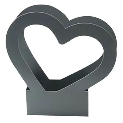 Zeahkri Lot de 6 supports de bouquet en papier kraft pliable et portable avec poignée en forme de cœur Cadeau pour Thanksgiving, anniversaire, fête de mariage (gris) Zeahkri Lot de 6 supports de bouquet en papier kraft pliable et portable avec poignée en forme de cœur Cadeau pour Thanksgiving, anniversaire, fête de mariage (gris)