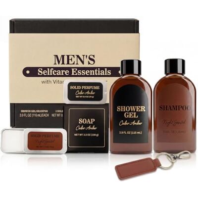 BODY & EARTH Coffret cadeau de soins personnels pour hommes, paniers-cadeaux de bain et spa pour le corps, ensemble de bain pour homme avec parfum de cèdre et de bois de santal, cadeaux de fête des pères BODY & EARTH Coffret cadeau de soins personnels pour hommes, paniers-cadeaux de bain et spa pour le corps, ensemble de bain pour homme avec parfum de cèdre et de bois de santal, cadeaux de fête des pères