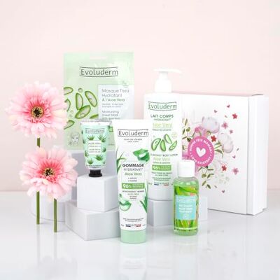 Evoluderm – Coffret Cadeau Fête des Mères 100% Aloe Vera – 5 produits – Origine Naturelle Végan – Made in France Box Maman Idée Cadeau Idéal cadeau Fête des Mères Evoluderm – Coffret Cadeau Fête des Mères 100% Aloe Vera – 5 produits – Origine Naturelle Végan – Made in France Box Maman Idée Cadeau Idéal cadeau Fête des Mères