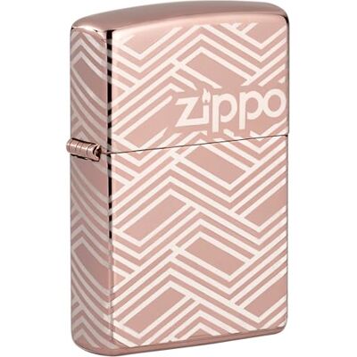 Zippo Briquet Tempête Motif Laser Abstrait, Or Rose Poli, Laser 360°, Rechargeable, Réutilisable, Coupe-vent, Coffret Cadeau, Fabriqué Aux États-Unis Zippo Briquet Tempête Motif Laser Abstrait, Or Rose Poli, Laser 360°, Rechargeable, Réutilisable, Coupe-vent, Coffret Cadeau, Fabriqué Aux États-Unis