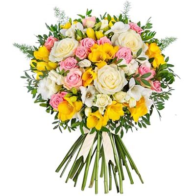 PrestigeFlowers Rose et Freesia Fleurs fraîches pour le lendemain Bouquets d'occasion Cadeau d'anniversaire Superbe fleur pour une journée spéciale Fleurs pour la fête des Mères PrestigeFlowers Rose et Freesia Fleurs fraîches pour le lendemain Bouquets d'occasion Cadeau d'anniversaire Superbe fleur pour une journée spéciale Fleurs pour la fête des Mères