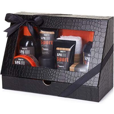 BRUBAKER Cosmetics Coffret de bain & douche Men's Spa Sport/Musc 8 Pièces Soins du corps Idée cadeau Homme BRUBAKER Cosmetics Coffret de bain & douche Men's Spa Sport/Musc 8 Pièces Soins du corps Idée cadeau Homme