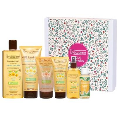 Evoluderm Coffret Cadeau Bain Femme Soins Corps & Cheveux Monoï de Tahiti 6 Produits Végan Idée Cadeau Coffret Cadeau de Noël – Anniversaire Fête des Mères (Cocooning) Evoluderm Coffret Cadeau Bain Femme Soins Corps & Cheveux Monoï de Tahiti 6 Produits Végan Idée Cadeau Coffret Cadeau de Noël – Anniversaire Fête des Mères (Cocooning)