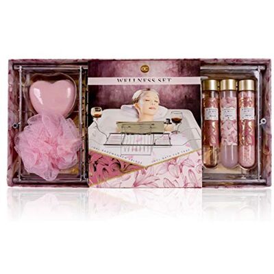 accentra Coffret cadeau A moment for you – Kit de bien-être avec différents produits d'entretien et support de baignoire – Le cadeau spécial pour toutes les femmes, les mamans accentra Coffret cadeau A moment for you – Kit de bien-être avec différents produits d'entretien et support de baignoire – Le cadeau spécial pour toutes les femmes, les mamans