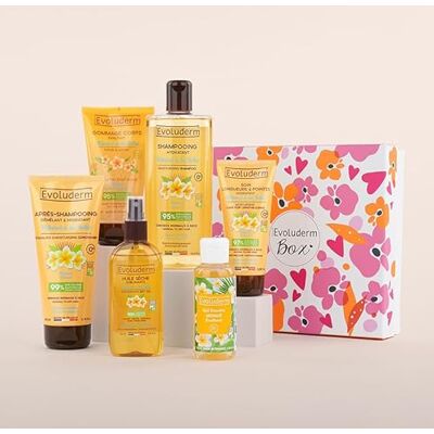 Evoluderm Coffret Cadeau Bain Femme Soins Corps & Cheveux Monoï de Tahiti 6 Produits Végan Idée Cadeau Coffret Cadeau de Noël – Anniversaire Fête des Mères (Roséa) Evoluderm Coffret Cadeau Bain Femme Soins Corps & Cheveux Monoï de Tahiti 6 Produits Végan Idée Cadeau Coffret Cadeau de Noël – Anniversaire Fête des Mères (Roséa)