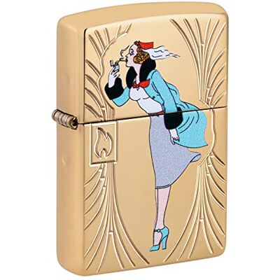Zippo Briquet Tempête Motif 85th Anniversary Windy, Armor Laiton Poli, Impression Deep Carve/Color Image, Rechargeable, Réutilisable, Coupe-vent, Coffret Cadeau, Fabriqué Aux États-Unis Zippo Briquet Tempête Motif 85th Anniversary Windy, Armor Laiton Poli, Impression Deep Carve/Color Image, Rechargeable, Réutilisable, Coupe-vent, Coffret Cadeau, Fabriqué Aux États-Unis