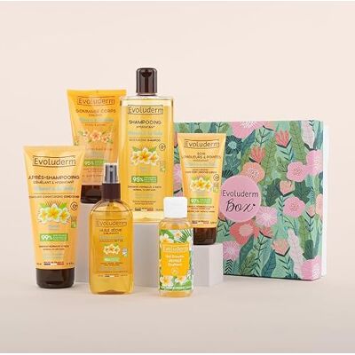 Evoluderm Coffret Cadeau Bain Femme Soins Corps & Cheveux Monoï de Tahiti 6 Produits Végan Idée Cadeau Coffret Cadeau de Noël – Anniversaire Fête des Mères (Jungle) Evoluderm Coffret Cadeau Bain Femme Soins Corps & Cheveux Monoï de Tahiti 6 Produits Végan Idée Cadeau Coffret Cadeau de Noël – Anniversaire Fête des Mères (Jungle)