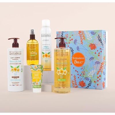 Evoluderm Coffret Cadeau Femme Corps au Monoï de Tahiti – 5 produits – Box L Origine Naturelle Idéal cadeau Noël, Anniversaire, Fête des Mères (Spring) Evoluderm Coffret Cadeau Femme Corps au Monoï de Tahiti – 5 produits – Box L Origine Naturelle Idéal cadeau Noël, Anniversaire, Fête des Mères (Spring)