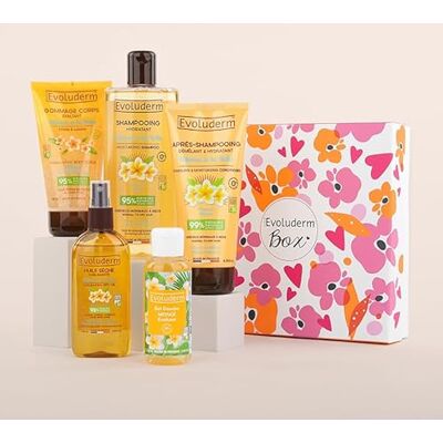 Evoluderm – Coffret Cadeau Monoï Corps & Cheveux – 5 produits Origine Naturelle Végan – Made in France Idée Cadeau de Noël, Anniversaire, Fête des Mères (Rosèa) Evoluderm – Coffret Cadeau Monoï Corps & Cheveux – 5 produits Origine Naturelle Végan – Made in France Idée Cadeau de Noël, Anniversaire, Fête des Mères (Rosèa)