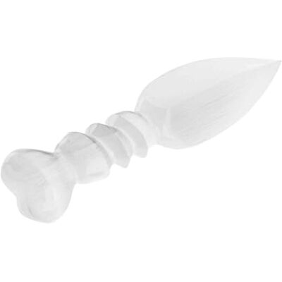 NKlaus Bâton d'énergie sélénite 24,5 cm Pierre naturelle polie pour méditation, travail des chakras, nettoyage spirituel et Reiki NKlaus Bâton d'énergie sélénite 24,5 cm Pierre naturelle polie pour méditation, travail des chakras, nettoyage spirituel et Reiki