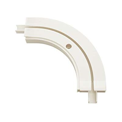 Gardinia Arc en forme de baie pour extensions de rail de rideau GE1 / rail de rideau 1 voie, angle 90°, 13,5/13,5 cm, plastique, blanc Gardinia Arc en forme de baie pour extensions de rail de rideau GE1 / rail de rideau 1 voie, angle 90°, 13,5/13,5 cm, plastique, blanc