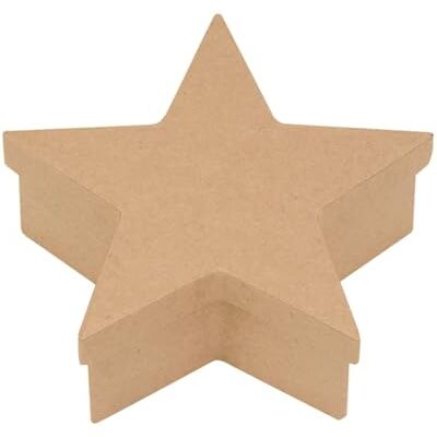 GLOREX 6 2026 180 Boîte en Carton Forme étoile 180x172x65mm, Naturel GLOREX 6 2026 180 Boîte en Carton Forme étoile 180x172x65mm, Naturel