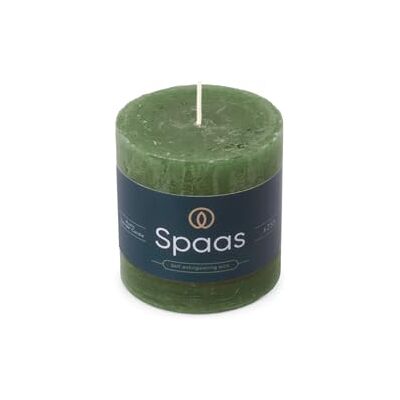 Spaas Bougie Pilier Rustique 70/70 mm 25h vert foncé Spaas Bougie Pilier Rustique 70/70 mm 25h vert foncé