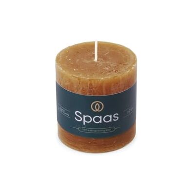 Spaas Bougie Pilier Rustique 70/70 mm 25h cognac Spaas Bougie Pilier Rustique 70/70 mm 25h cognac