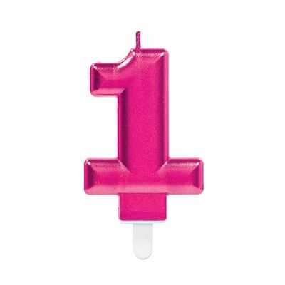 amscan SPARK CELEB PINK CANDLE #1 amscan SPARK CELEB PINK CANDLE #1